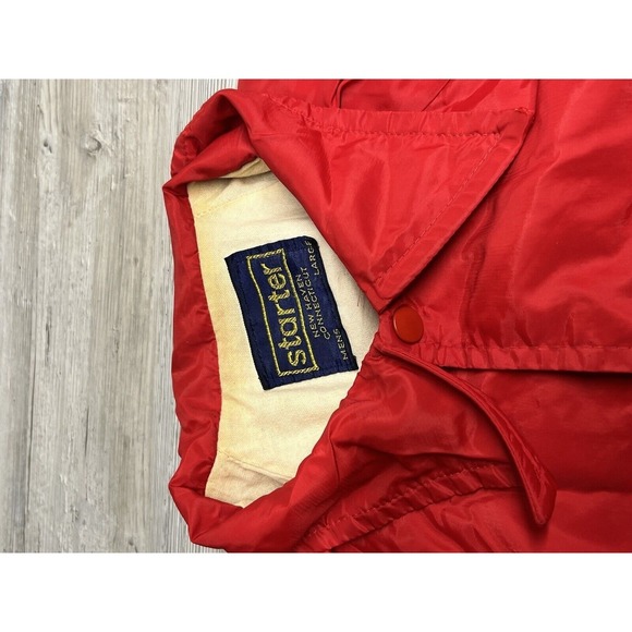 Vintage 70s Starter Jacket Coaches Size L Red Slender Seekers Patch - Picture 5 of 15